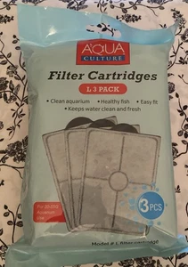 Aqua Culture Filter Cartridges Model L - 3 Pack For 20-55 Gallon Aquarium Use - Picture 1 of 6