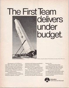 Autonetics North American Rockwell 1971 Minuteman Missile Print Ad - Picture 1 of 1