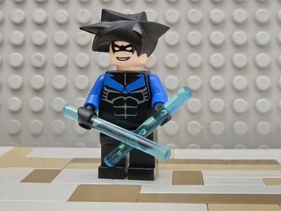 LEGO Nightwing Minifigura - 7785 DC Batman I - Arkham Asylum ***ERROR DE IMPRESIÓN RARO*** Foto 1 de 4