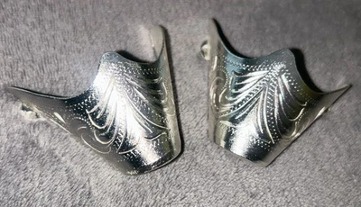 Новый Western ковбойские сапоги носок конца Rand крышка серебро гравировка - большой - пара / комплект - Изображение 1 из 3