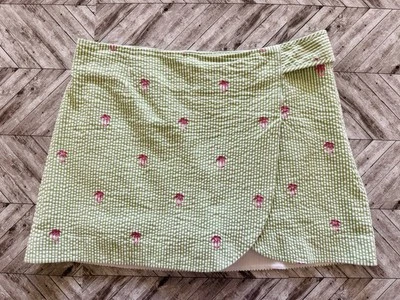 Falda Lilly Pulitzer Mujer 10 Verde Envoltura Golf Tenis Boho Aloha Palmeras Tiki Foto 1 de 4