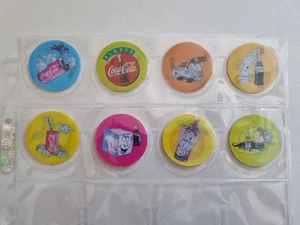 c1990 Coca-Cola Trickers Complete 8/8 Tazo Pog Pogs Dizks German Deutsch  - Picture 1 of 3