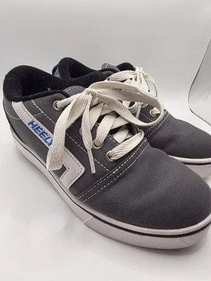 Heelys Youth Skate Shoes Canvas Lace Up Gray/White Size YTH 4 - Image 1 of 4