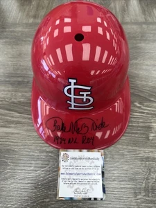 Bake McBride  St. Louis Cardinals Signed Helmet Schwartz Certified - Picture 1 of 1