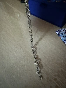 BRIGHTON Pebbled Look Linked Chain Add Clip On Charms Adjustable Bracelet 8� NWT - Picture 1 of 4