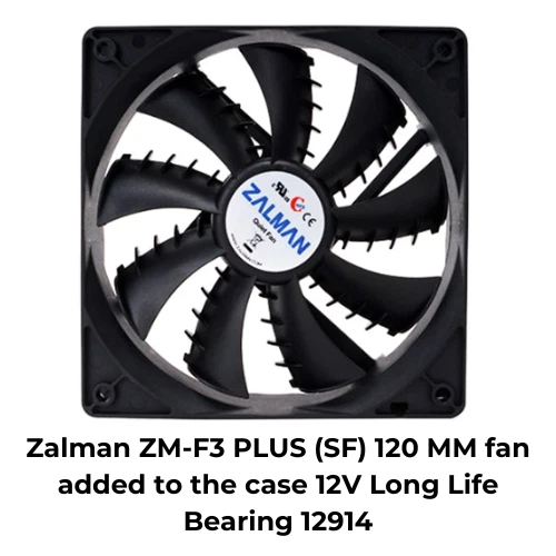 Zalman ZM-F3 PLUS (SF) 120 MM fan added to the case 12V Long Life Bearing 12914 - Image 1 of 1