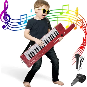 Portable Piano Keyboard 37 Keys, Electronic Karaoke Keytar Toys W/Microphone & C - Picture 1 of 9