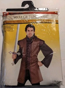Men’s Brown Warrior Tunic Vest Renaissance - The Last Kingdom -Halloween Costume - Picture 1 of 6
