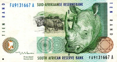 South Africa 10 Rand ND(1999) aXF Banknote P-123b Prefix FA Mboweni Sig. - Image 1 of 2