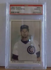 1990 Score #691 - RYNE SANDBERG - PSA 10 Gem Mint cubs - Picture 1 of 1