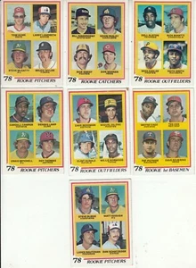 Lot of 7 1978 Topps 4 Face Rookie Cards - #'s 701 702 705 706 709 710 711 - Picture 1 of 1