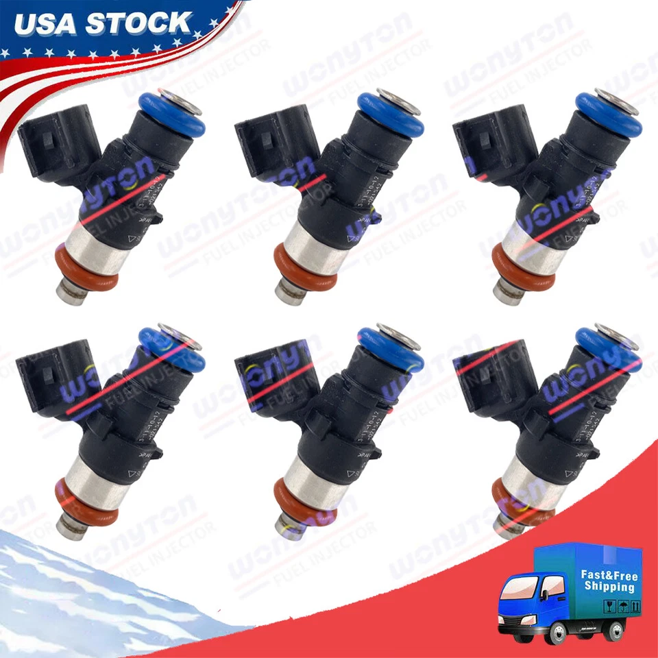 OEM Bosch Set Of 6 Fuel Injectors For Ford Mercury Mazda 3.0L Escape Fusion - Image 1 of 4