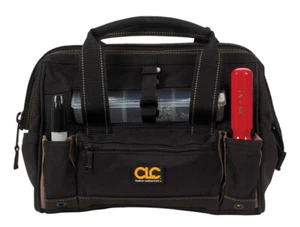 CLC 8in. W X 9in. H Polyester Tote Bag With Plastic Tray 21 pocket Black/Tan - Picture 1 of 5