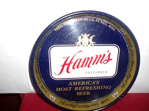 BANDEJA DE METAL PESADO CARTEL PUBLICITARIO CERVEZA PREFERIDO HAMM`S VINTAGE 13 pulgadas -L 392 - Imagen 1 de 10