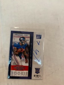 Michael Cox 2013 Contenders Rookie Auto Card #168