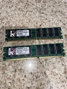 Set of 2 Kingston 512MB 184-pin DIMM DDR PC-3200 Memory Module KVR400X64C3A/512 - Picture 1 of 2