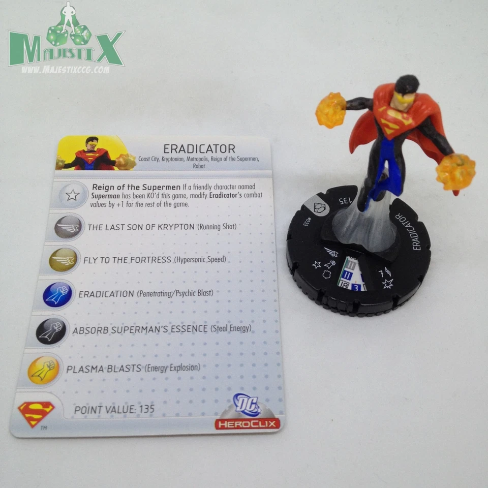 Heroclix Superman Set Erradicator #033 ¡Figura rara con tarjeta! Foto 1 de 1