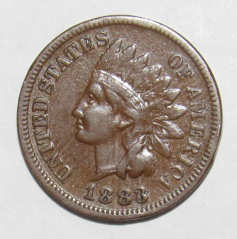 1883 Indian Head Cent VF (F7) Cover