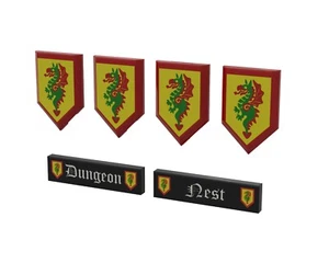 Custom UV Print on LEGO Tiles - Medieval Dragon Masters pack - Picture 1 of 3