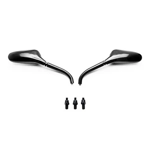Black billet motorcycle slim golf club rear view mirror Harley Kawasaki Honda XL - Picture 1 of 3