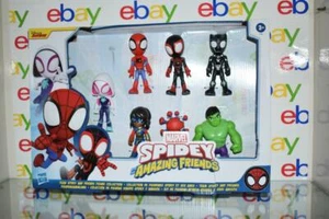 Marvel Spidey And His Amazing Friends Action Figure 7 Pack Miles Black Panther - Picture 1 of 2