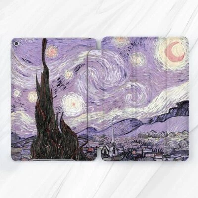 Purple Starry Night Van Gogh Case For iPad 10.2 Air 3 4 5 Pro 9.7 11 12.9 Mini - Image 1 of 4
