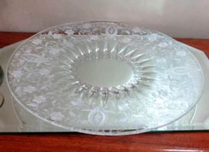 Viking Glass Prelude 14 " Smooth Edged Torte Plate - Imagen 1 de 12