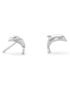 Delfinstecker Ohrringe poliert Sterlingsilber - Bild 1 von 1