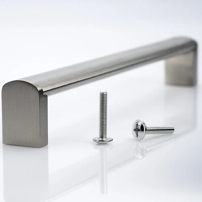 MÖBELGRIFFE Edelstahl OVAL Schrankgriffe Küchengriffe Griffe Griff Stangengriffe - Bild 1 von 4