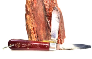 Vtg Colonial Prov USA GE Electrician Pocket Jack Knife 2 Blades 3 3/4" Bakelite - Picture 1 of 9