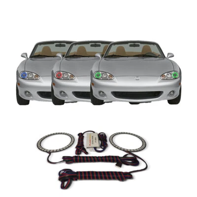 Kit de halo de faros RGB multicolor CHS para Mazda Miata 01-05 Foto 1 de 4