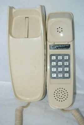 Beige TRIMLINE pulsador marcación teléfono de escritorio/pared en estado FUNCIONANDO Foto 1 de 3