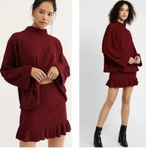 Free People Set The Mood Gonna Set 2 Pezzi Maglia Maglione e Gonna Donna M Nuovo - Foto 1 di 5