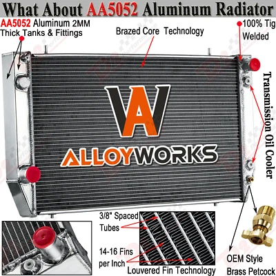 Radiador de aluminio de 4 filas para Jaguar XJS 1982-91 base 3,6 L 1992-96 Jaguar XJS 4,0 L Foto 1 de 4