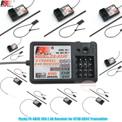 10pcs Good Flysky 2.4G 3CH FS-GR3E GR3E Receiver for GT3B GT3C GT2 Transmitter - Image 1 of 4
