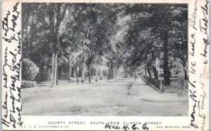 COUNTY STREET escena NUEVO BEDFORD, Massachusetts MA c1906 UDB - Postal - Imagen 1 de 2