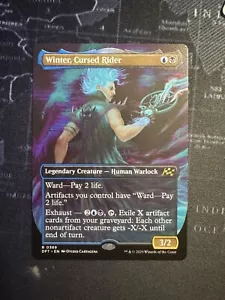 Winter, Cursed Rider (Borderless) - Aetherdrift - MTG - NM/M - SHIPS NOW - Picture 1 of 1