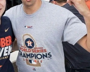 Camiseta MLB 2017 Serie Mundial Houston Astros Gris Casillero Sala Selecta Talla Abajo - Imagen 1 de 1