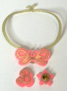 Collar vintage Mattel Golden Dream Barbie Fashion Face 1980 accesorio solamente - Imagen 1 de 4