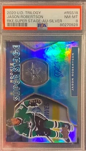 2021-22 UPPER DECK TRILOGY JASON ROBERTSON RC AUTO SILVER 05/10 DALLAS STARS - Picture 1 of 2