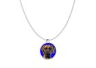 Great Dane Fawn Dog codez5 DOME 18" on a Platinum Plated Necklace Jewellery