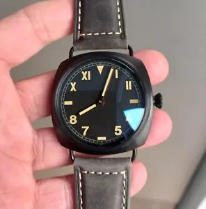 WWII Italian Military Style Homage Watch w. vintage 1960's Molnija Movement 47mm - Picture 1 of 20