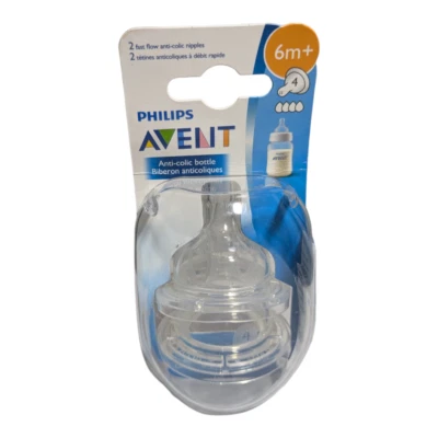 Philips Avent Pezones Biberón Anticólicos 6m 6 Meses Flujo Rápido Nuevo Sellado Foto 1 de 4
