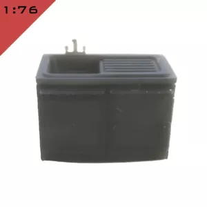 1 x UNIDAD DE FREGADERO 1:76, OO Modelo Miniatura Interior Cocina Diseño Diorama - Imagen 1 de 6