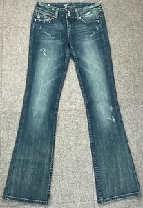 Miss Me Bootcut Damen Distressed Nieten Denim Jeans Gr. 28 (eigentlich 28x33,5) - Bild 1 von 15