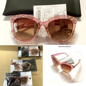 NEW SUNGLASSES WAREHOUSE* pink Embellished. BS: UVA &UVB protection. BNIB - Picture 1 of 17