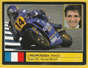 1990 Tarjeta coleccionable Spanish Motorsport motocicleta 178 estrella francesa J Philippe Ruggia - Imagen 1 de 2
