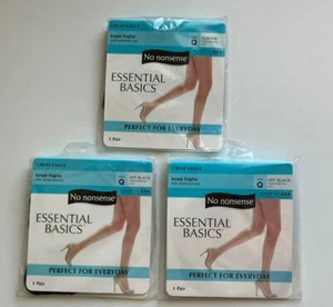 SET No Nonsense Essential Basics Kniestrümpfe schwarz sonnenbraun Strumpfhose Gr. Q - Bild 1 von 2