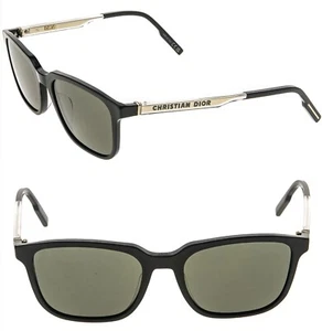 CHRISTIAN DIOR TAG SU Crystal Black Green Square Sunglasses DM40019U DIORTAG - Picture 1 of 11