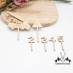 Caketopper Baustelle – Handgefertigter Kuchenaufsatz für Geburtstage & Babypa... - Bild 1 von 1